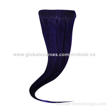 22-inch purple color human straight tape in hair extensions